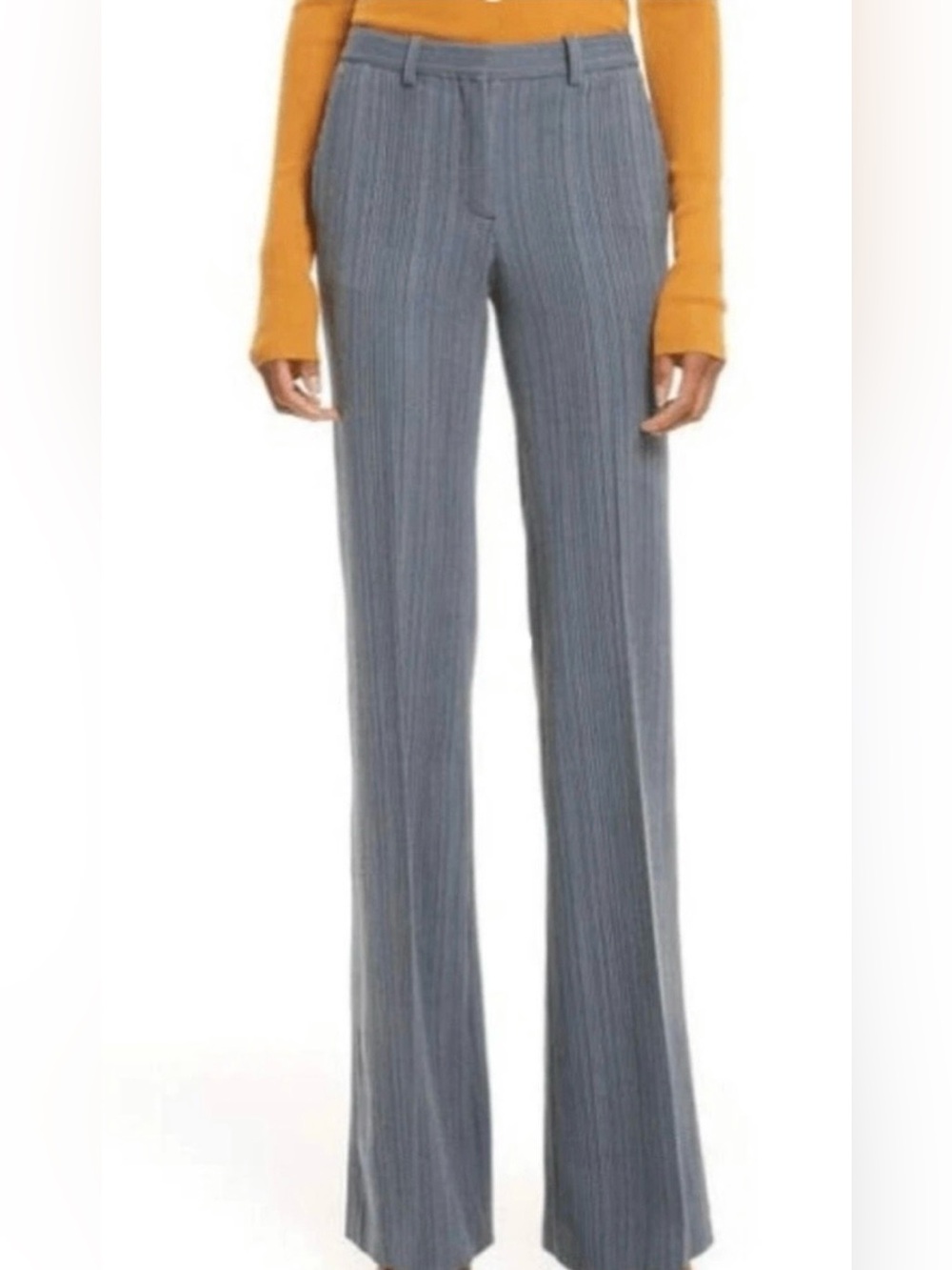 Theory Demitria 2 Eldora Stripe Flare Leg Pants - 97% Virgin Wool - Size 2